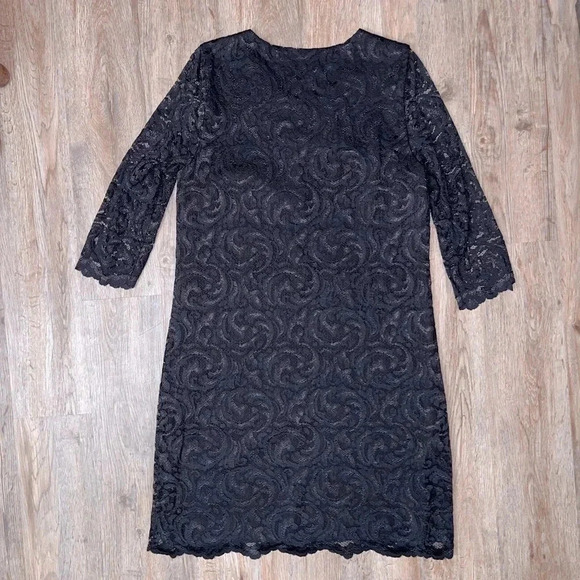 Garnet Hill • Lace 3/4 Sleeve Dress - Picture 1 of 9